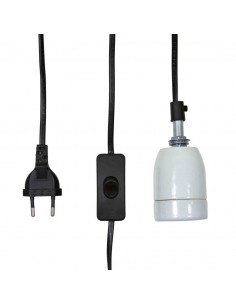 SUPORTE CERÂMICO COM CABO E INTERRUPTOR 2