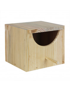 NINHO "JAVAEX" EM MADEIRA DE PINHO PARA PARDAIS DE JAVA E EXÓTICOS