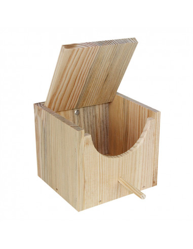 NINHO "JAVAEX" EM MADEIRA DE PINHO PARA PARDAIS DE JAVA E EXÓTICOS