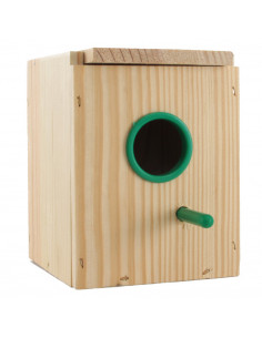 NINHO INTERIOR "PERIEX" EM MADEIRA DE PINHO PARA PERIQUITOS