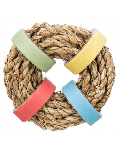 ARGOLA EM CORDA DE ALGAS E CARTÃO PARA ROEDORES