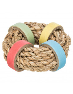 ARGOLA EM CORDA DE ALGAS E CARTÃO PARA ROEDORES