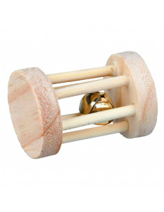 CILINDRO EM MADEIRA COM GUIZO 5X7 CM