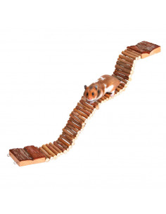 PONTE SUSPENSA EM MADEIRA NATURAL