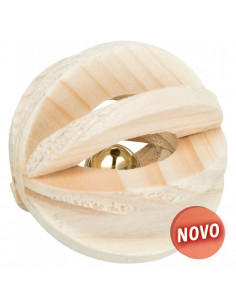 BOLA EM MADEIRA COM GUIZO