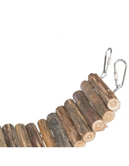 PONTE SUSPENÇA EM MADEIRA PARA AVES