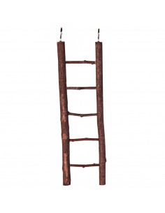 ESCADA DE MADEIRA NATURAL - C/ 7 DEGRAUS - 30CM