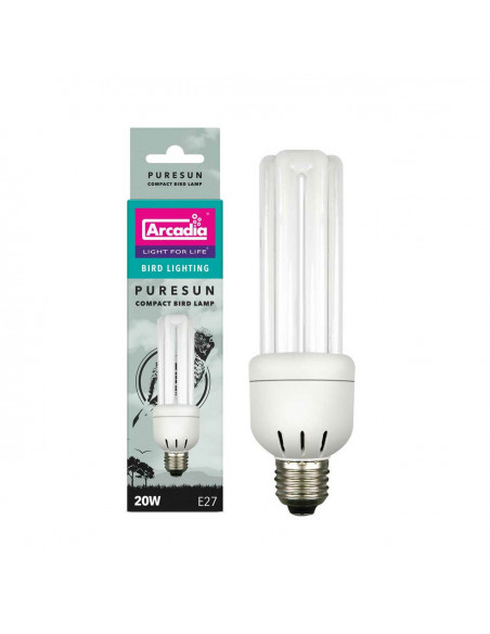 Arcadia PureSun Compact Bulb, 2.4% 20 Watt
