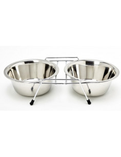 Suporte Duplo com Gamelas em Inox M