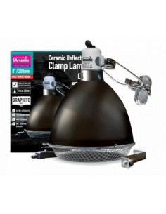 Arcadia - Graphite Ceramic Reflector Clamp Lamp - Tam L