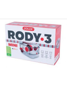 Gaiola Roedores Mini Rody 3 - 33 x 21 x 18 cm - Vermelho