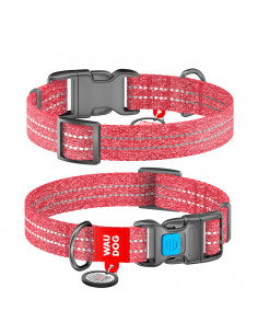WAUDOG - Re-cotton Coleira QR - Vermelho - 15mm x 25-35cm