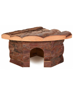 ABRIGO EM MADEIRA 'JESPER' P/ PORQUINHOS DA INDIA