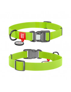 WAUDOG Coleira Cão Impermeável QR 25mm x 34-49cm - Verde