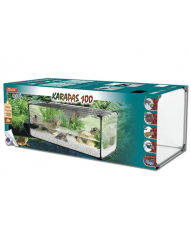 Tartarugueira Karapas Pro - 80 x 35 x 25 cm - Branco