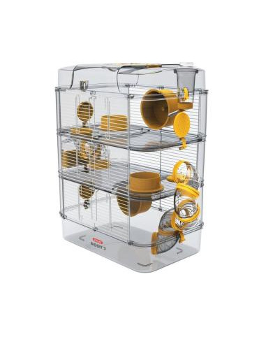 Gaiola Roedores Trio Rody 3- 41 x 27 x 53 cm- Amarelo