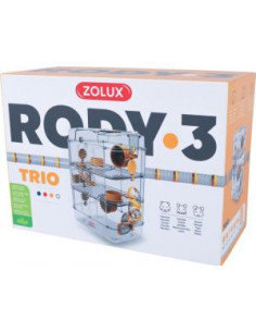 Gaiola Roedores Trio Rody 3- 41 x 27 x 53 cm- Amarelo