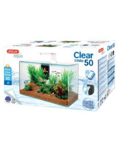 Aquário Vidro Clear 4mm Cantos Redondos - 50 x 25 x 38 - Preto