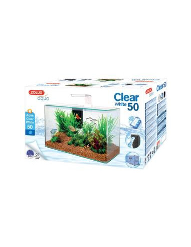 Aquário Vidro Clear 4mm Cantos Redondos - 50 x 25 x 38 - Preto