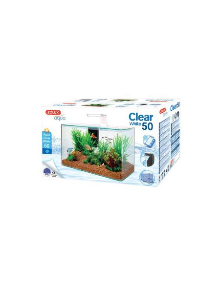 Aquário Vidro Clear 4mm Cantos Redondos - 50 x 25 x 38 - Preto