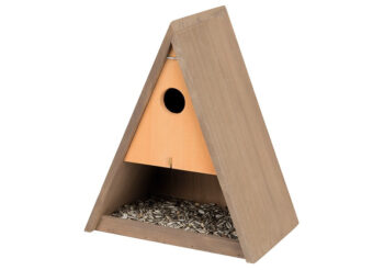 NINHO E COMEDOURO MADEIRA P/AVES