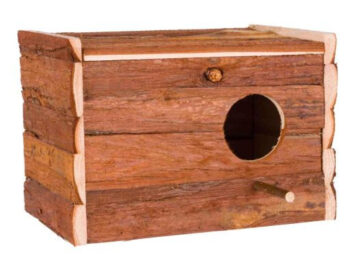 NINHO EM MADEIRA NATURAL P/ PERIQUITOS