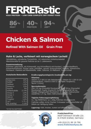 FERRETASTIC CHICKEN & SALMON - V2.0 - 500 G