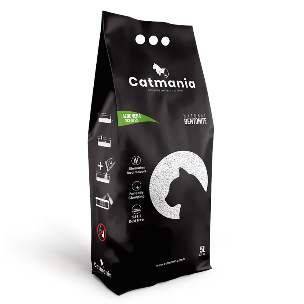 CATMANIA - LITTER BENTONITE "WHITE COMPACT" (ALOE VERA) - 5 L / 4,25 KG