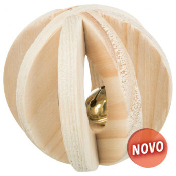 BOLA EM MADEIRA COM GUIZO