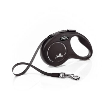 Trela Flexi New Classic - Preta - 5mts - Tam M