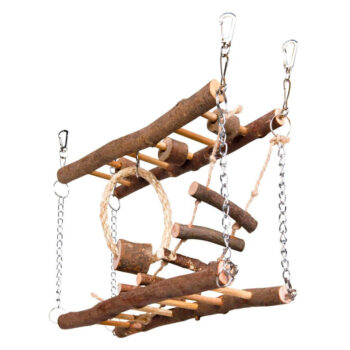 PONTE SUSPENSA EM MADEIRA PARA RATOS E HAMSTERS