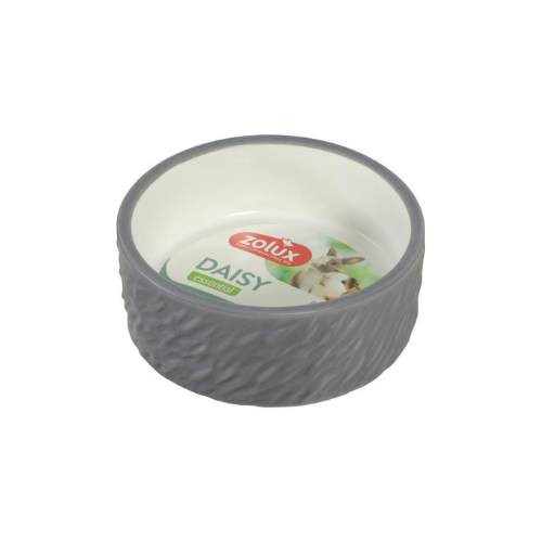 Comedouro Cerámica Para Roedores – Daisy – 200 ml – Cinza