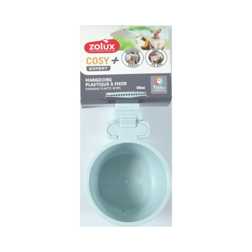 Comedouro Plástico Cosy Para Fixar – 300 ml – Azul