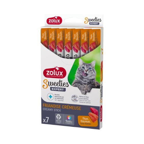 Snacks Gato - Sweeties - Atum & Salmão - 14 g - 7 un